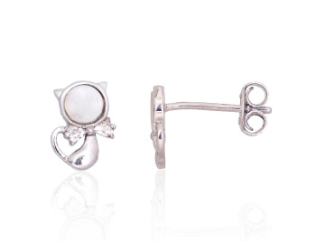 Silver stud earrings 