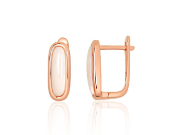 Серебряные серьги на английском замке 