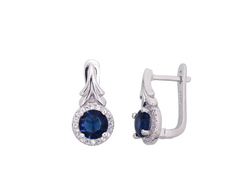 Silver earrings with 'english' lock 