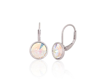 Silver earrings with 'english' lock 