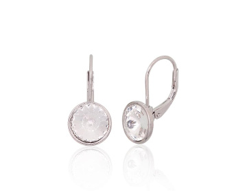 Silver earrings with 'english' lock 