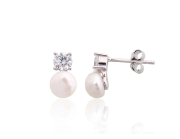 Silver stud earrings 