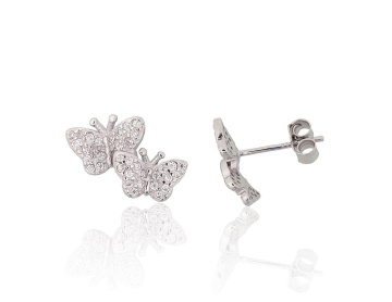Silver stud earrings 