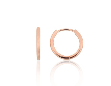 Silberne Ohrringe mit dem runden Verschluss 