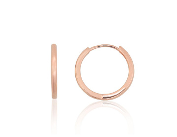 Silberne Ohrringe mit dem runden Verschluss 