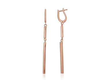 Серебряные серьги на английском замке 