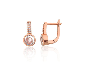 Серебряные серьги на английском замке 