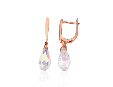 Серебряные серьги на английском замке 