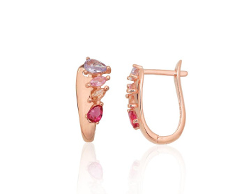 Серебряные серьги на английском замке 