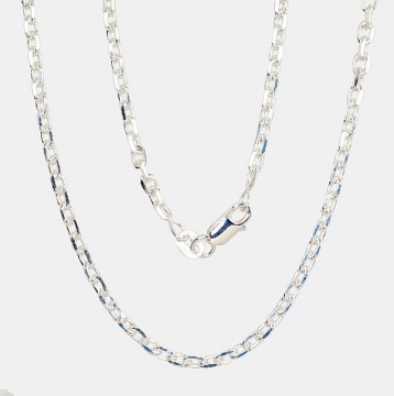 Silver chain Anchor 3 mm , diamond cut 