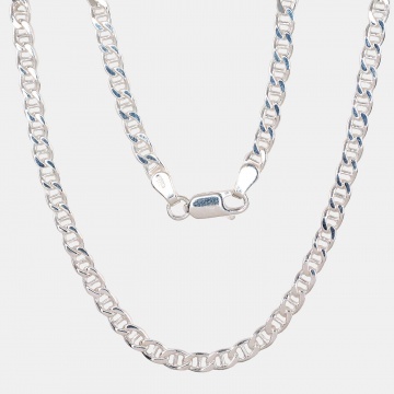 Silberne Kette Marina 3.9 mm , Diamantenbearbeitung der Facetten 