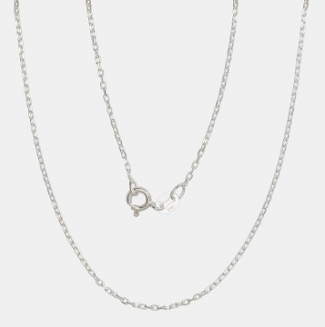 Silver chain Anchor 1 mm , diamond cut 