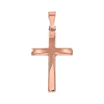 Kreuz Anhänger aus Silber 925° Rotgold vergoldet 