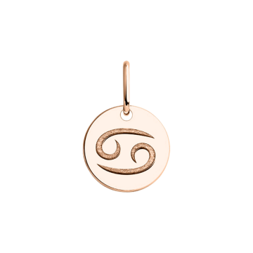 Pendant zodiac sign "Cancer" in red gold 