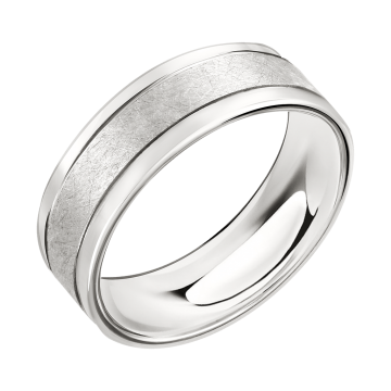 Обручальное серебряное кольцо 925 пробы. Вставка: Циркон 
