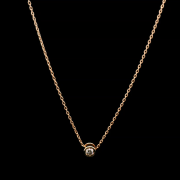 Necklace in red gold of 585 assay value with Diamonds 42 cm