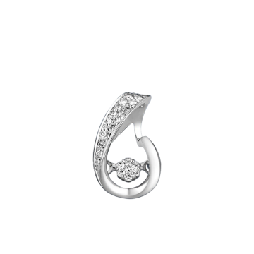 pendant crafted from 585-grade white gold, adorned with Dancing Diamonds 