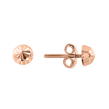 Infant earrings in red gold of 585 assay value 