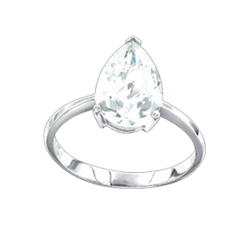 Женское серебряное кольцо 925 пробы.  Вставка: фианиты 