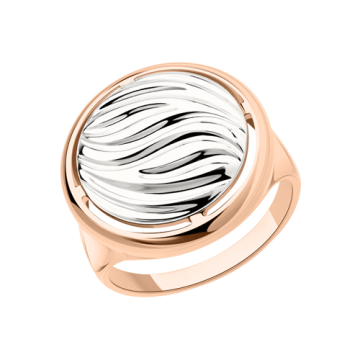 Vergoldete Damen-ring aus 925er Silber 