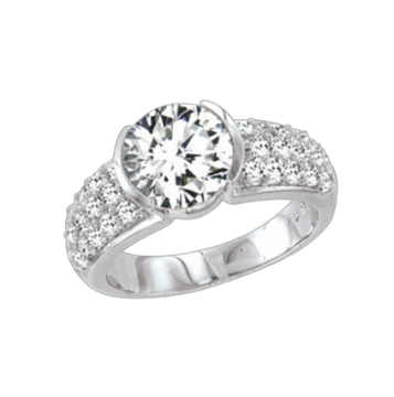 Женское серебряное кольцо 925 пробы. Вставка: Фианиты 