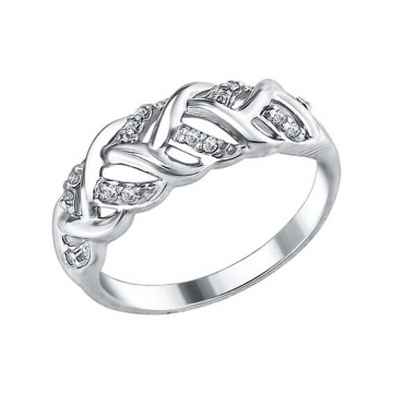 Silver ring with zirconia 