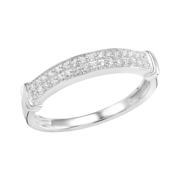 Damen-ring aus 925er Silber mit Zirkonia 