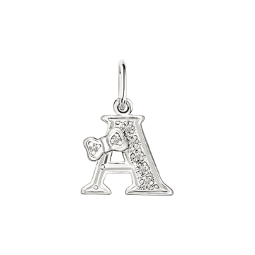 Silver pendant with cubic zirconia 