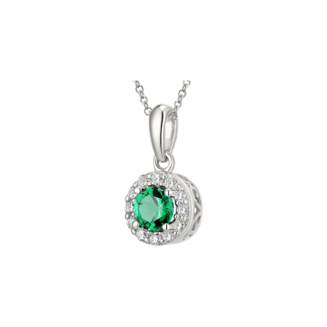 Silver pendant with cubic zirconia 