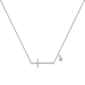 Silver necklace with zirconia 
