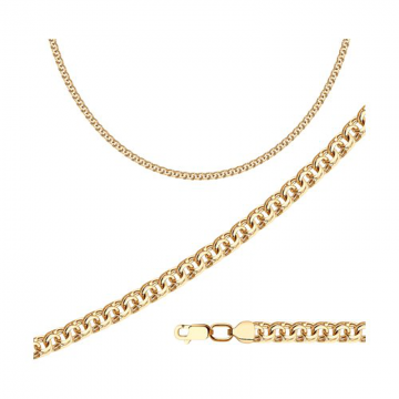 Gold-plated silver chain 60 cm