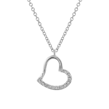 Silver necklace with zirconia 