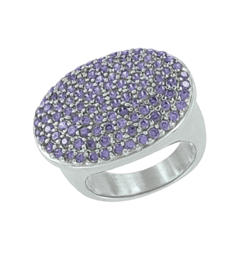 Silver ring with zirconia 