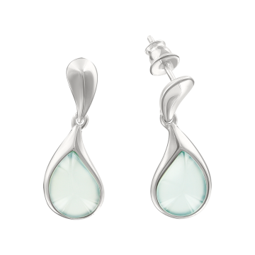 Silver 925 assay value earrings with Quartz 