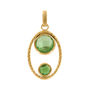 Erstaunlicher Anhänger aus Gelbgold 585  mit zwei Oliven 