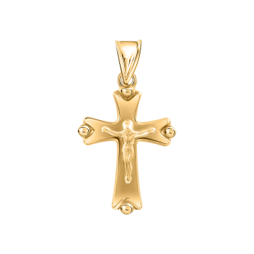 Крестик из желтого Золота 585 пробы 