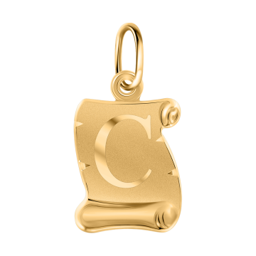 Buchstabenanhänger "С" aus Gelbgold 585 