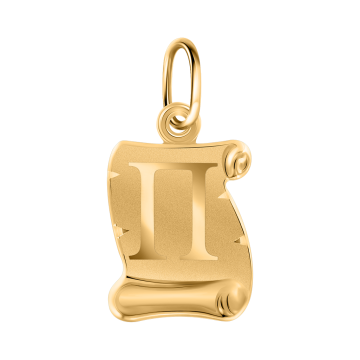 Buchstabenanhänger "П" aus Gelbgold 585 