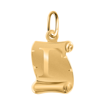 Anhänger aus Gelbgold 585 Buchstaben "Г" 