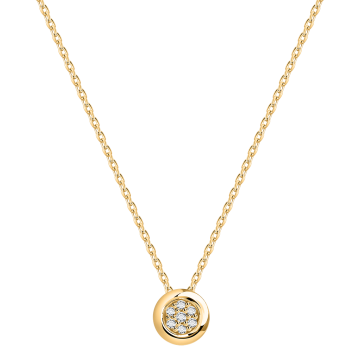 Collier aus Gelbgold 585°/ Zirkonia 