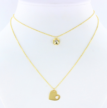 Collier aus Gelbgold 585°/ Zirkonia 