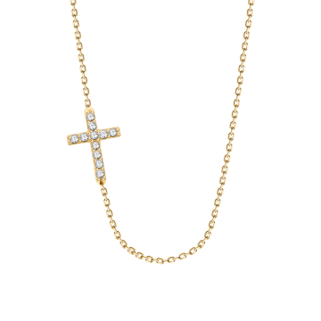 Collier aus Gelbgold 585°/ Zirkonia 