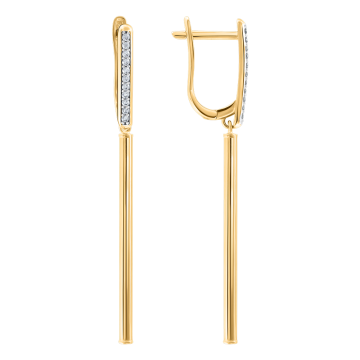 Gelb gold 585° (14K) Ohrringe mit Zirkonia 