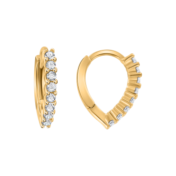Gelb gold 585° (14K) Ohrringe mit Zirkonia 