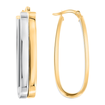 Elegante Ohrhänger aus Gelb- und Weißgold 585  