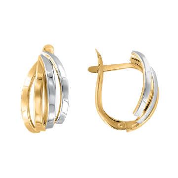 Earrings for in yellow gold of 585 assay value (14ct) 