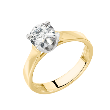 Gelb gold 585 Damenring mit Zirkonia 