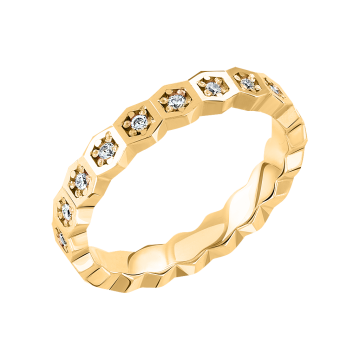 Gelb gold 585 Damenring mit Zirkonia 
