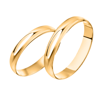 Wedding ring in yellow gold of 585 assay value 