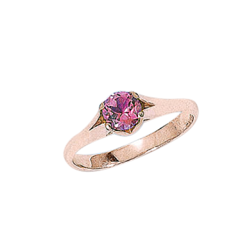 Lady´s ring in red gold of 585 assay value with alexandrite 